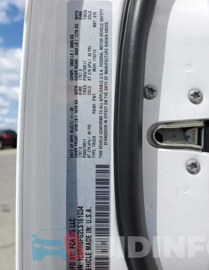 1C6RR6FG2LS161034 Photo# 13