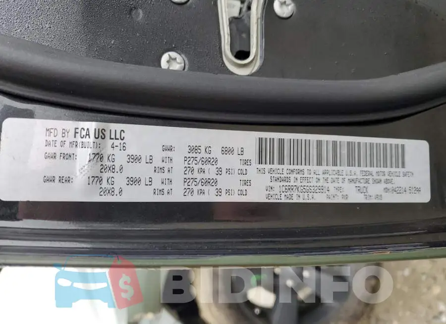 1C6RR7KG5GS329914 Photo# 12
