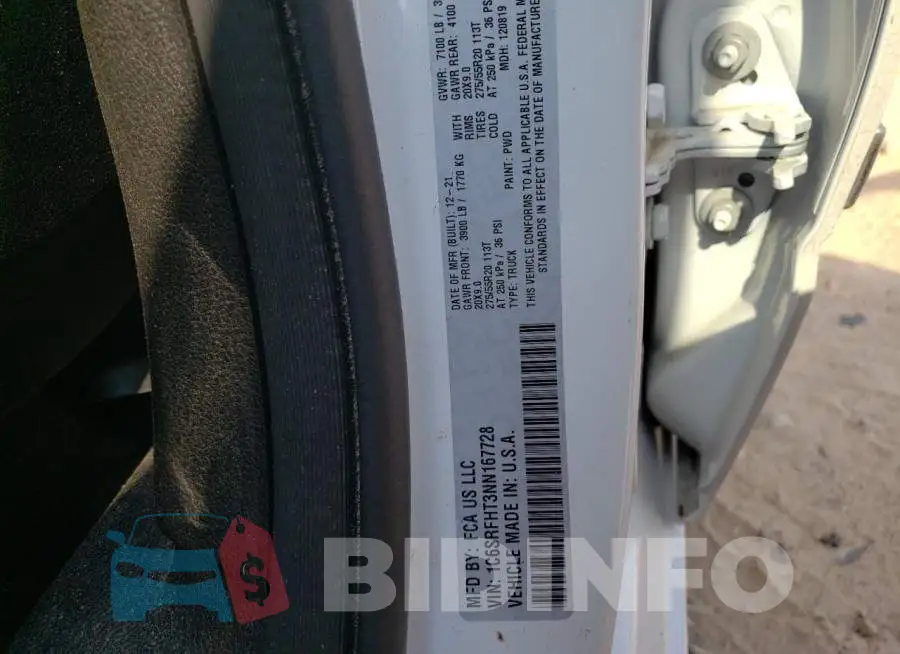 1C6SRFHT3NN167728 Photo# 13
