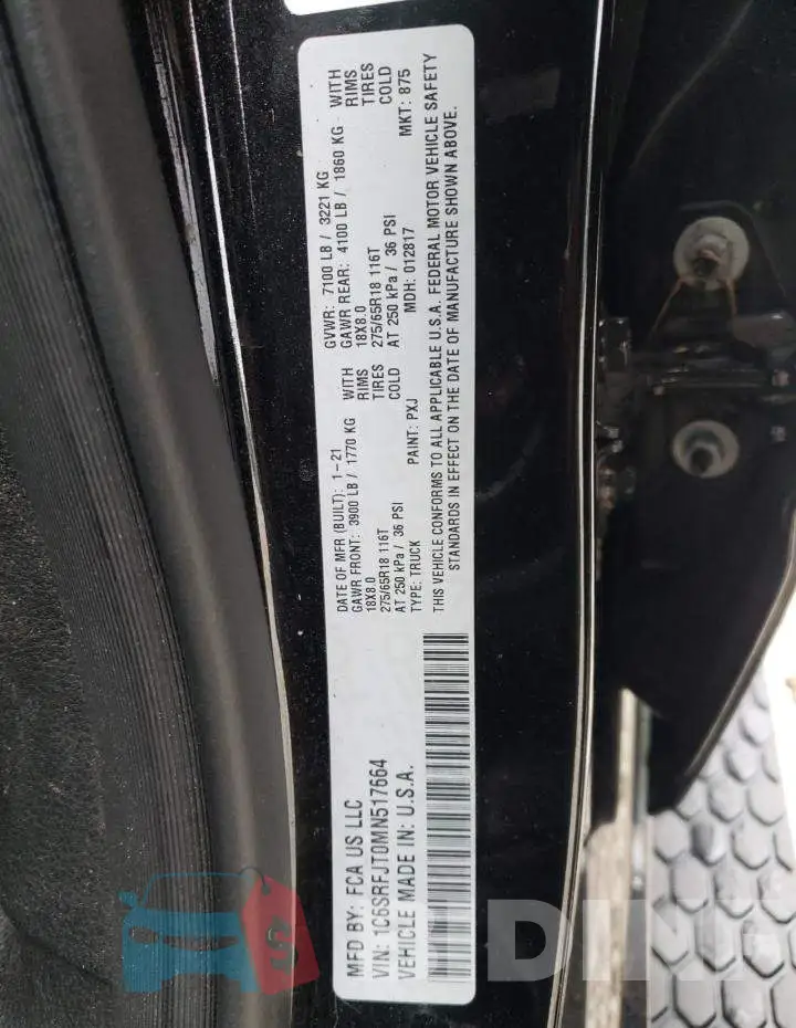 1C6SRFJT0MN517664 Photo# 12