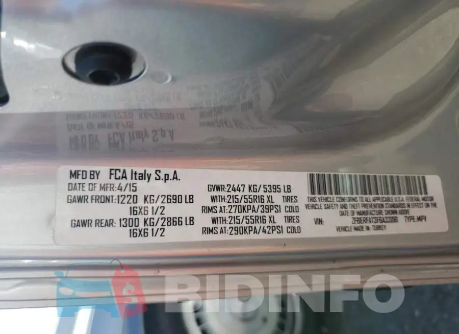 ZFBERFAT3F6A33061 Photo# 13