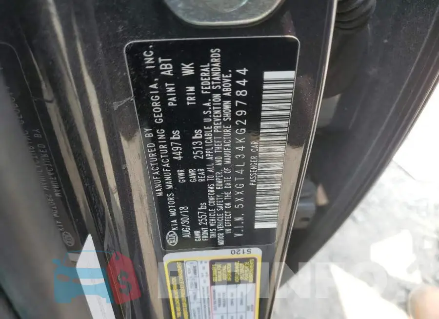 5XXGT4L34KG297844 Photo# 13
