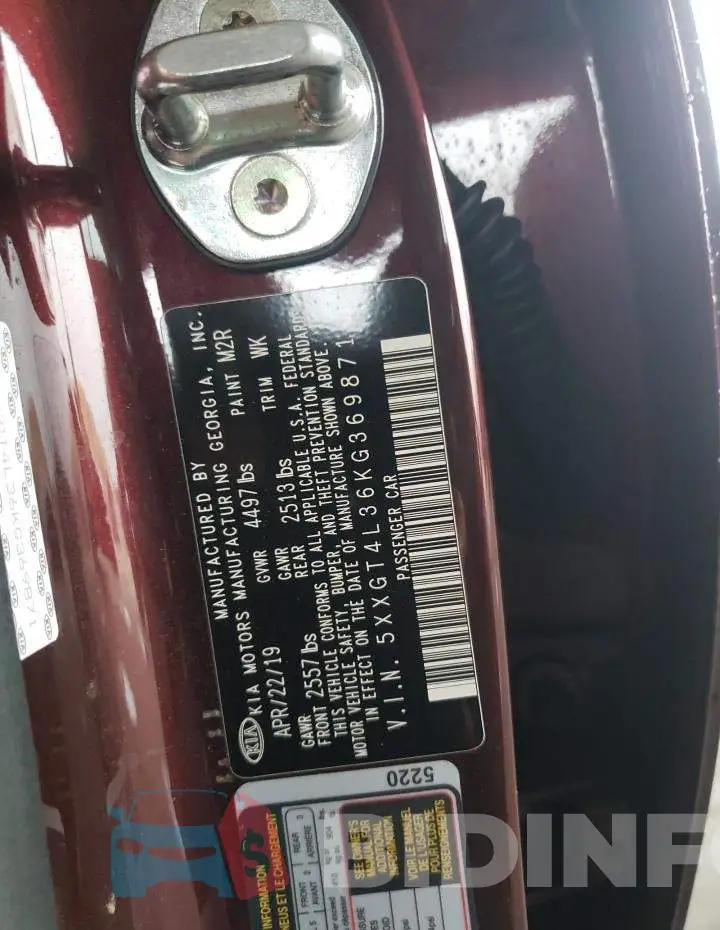 5XXGT4L36KG369871 Photo# 12