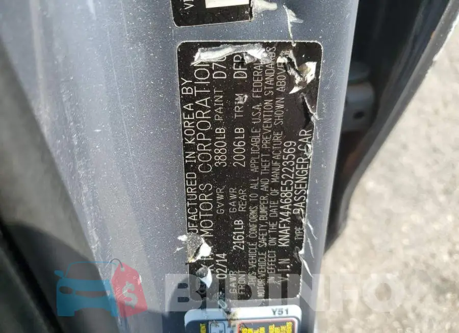 KNAFX4A68E5223569 Photo# 12