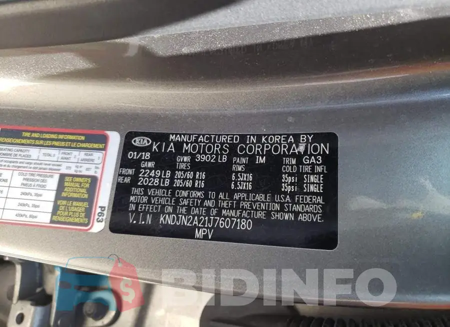 KNDJN2A21J7607180 Photo# 13
