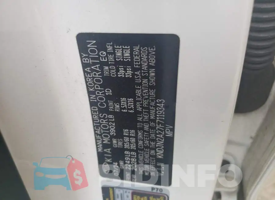 KNDJN2A27F7119343 Photo# 12