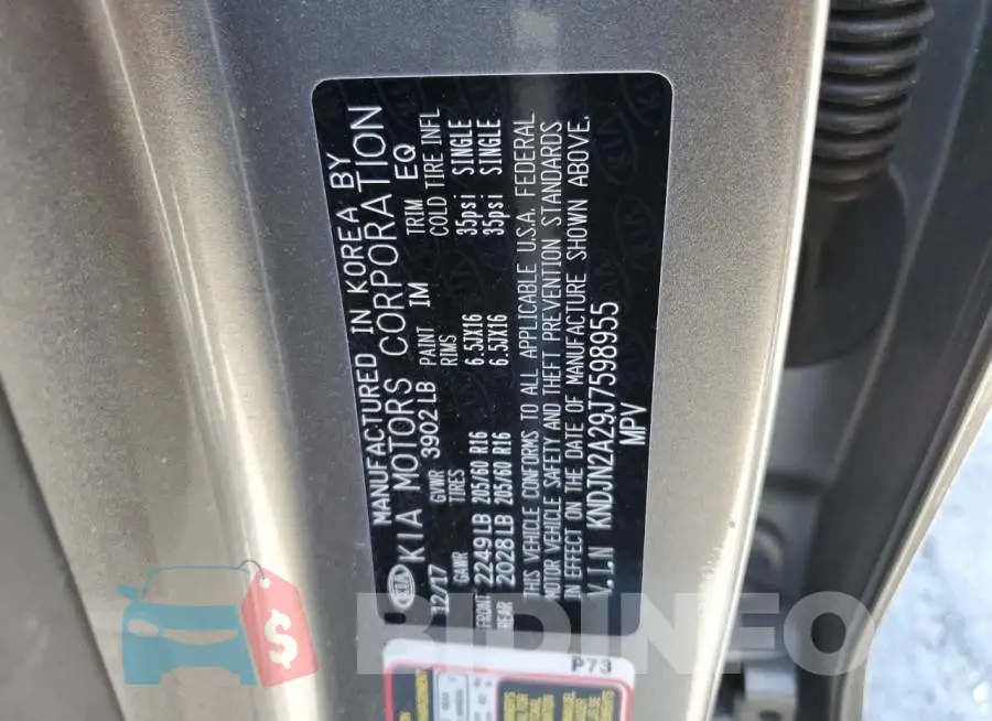 KNDJN2A29J7598955 Photo# 12