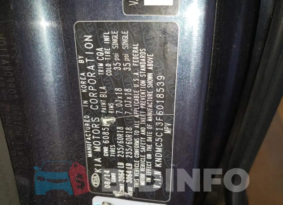 KNDMC5C13F6018539 Photo# 13