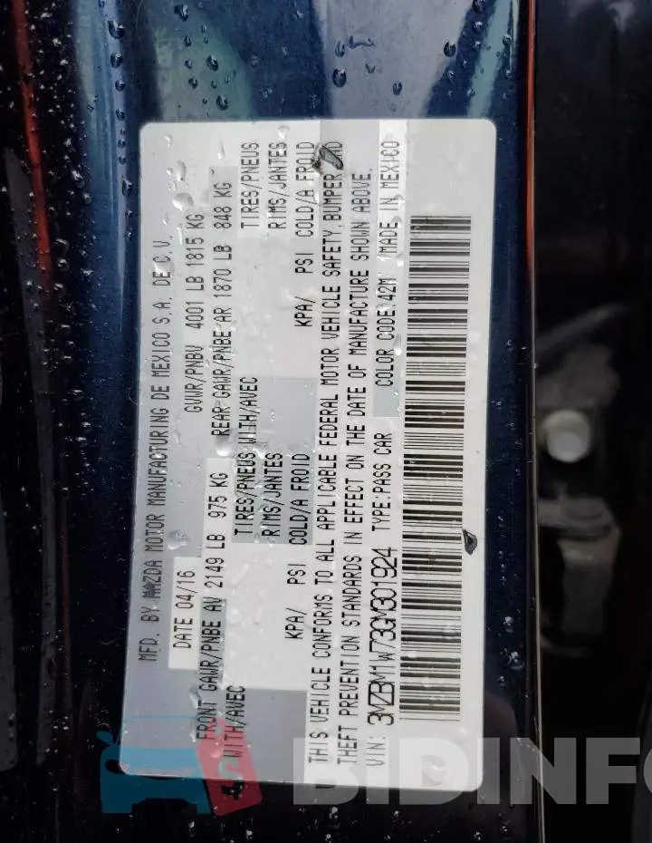 3MZBM1W73GM301924 Photo# 12