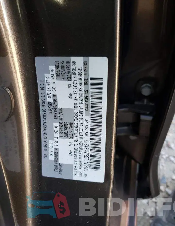 3MZBN1L38JM181317 Photo# 12