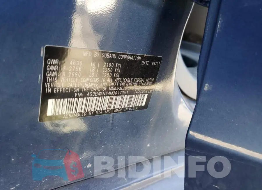 4S3BWAN64M3017351 Photo# 13
