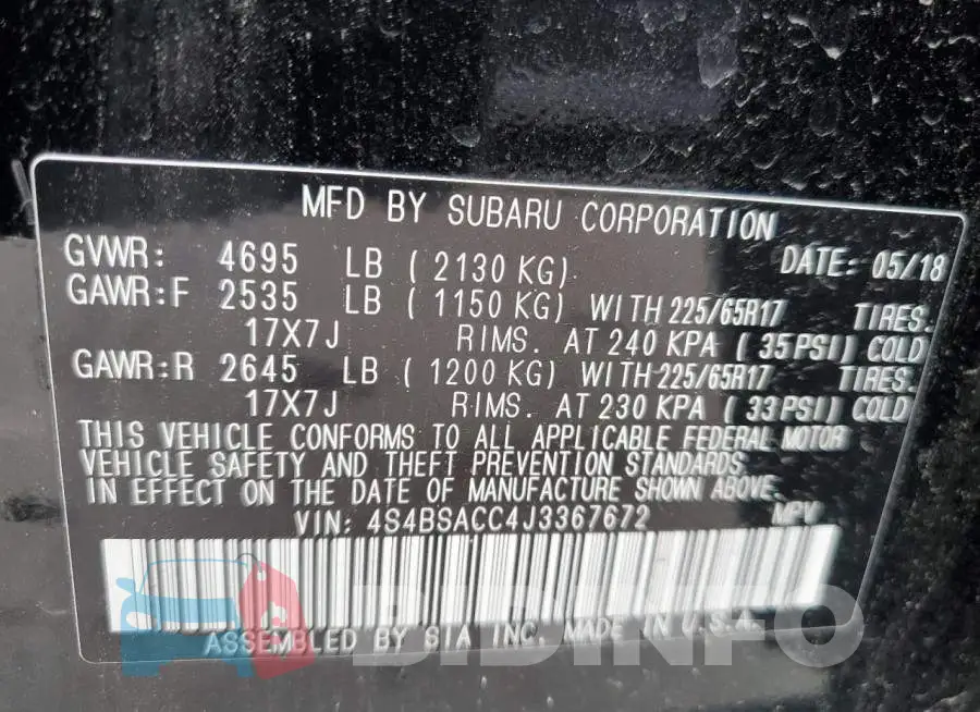 4S4BSACC4J3367672 Photo# 12