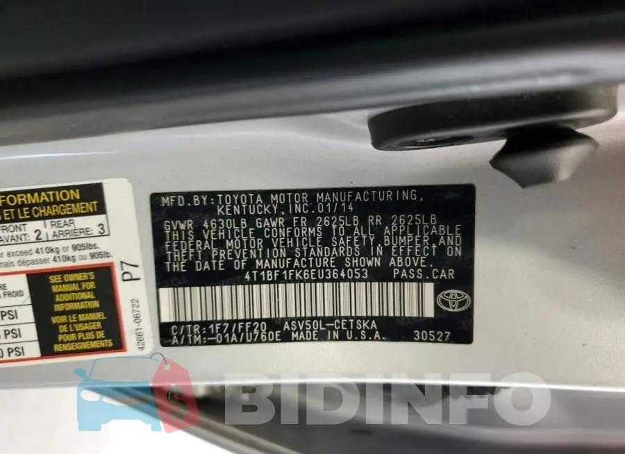 4T1BF1FK6EU364053 Photo# 13