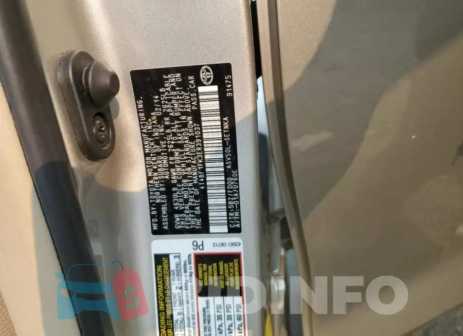 4T4BF1FK3ER391037 Photo# 12