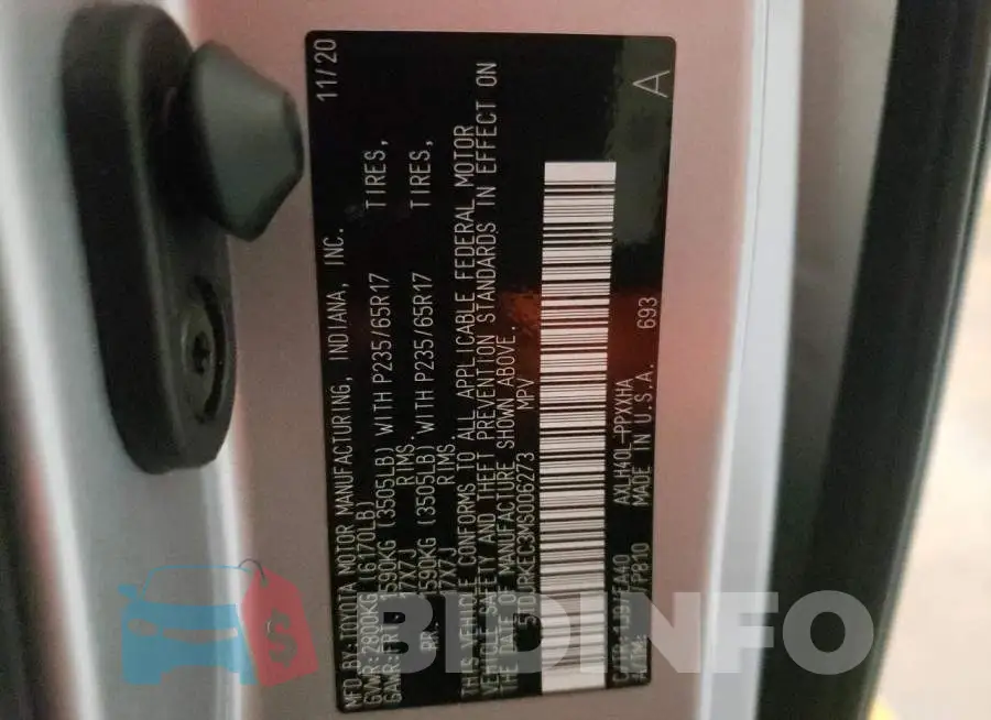 5TDJRKEC3MS006273 Photo# 12