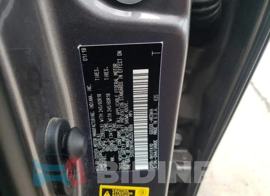 5TDZZRFH5JS251688 Photo# 13