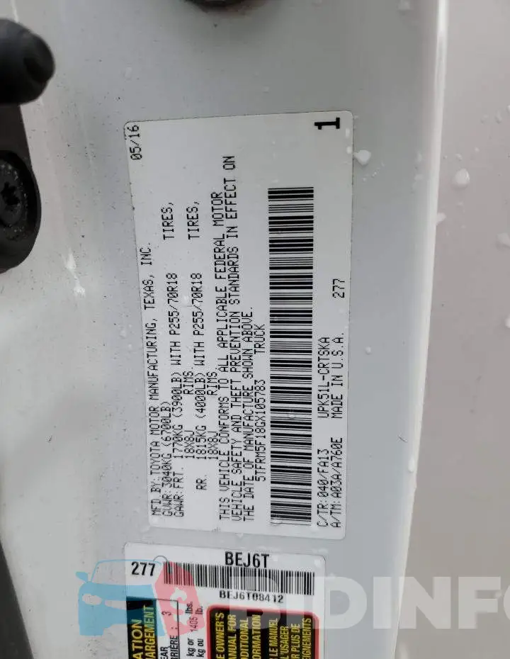 5TFRM5F18GX105783 Photo# 13