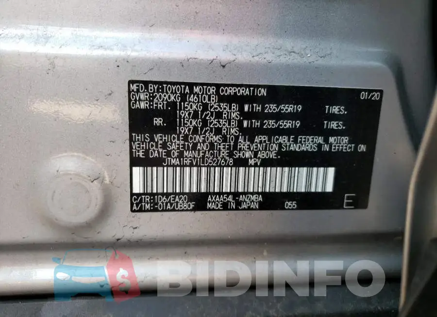 JTMA1RFV1LD527678 Photo# 13