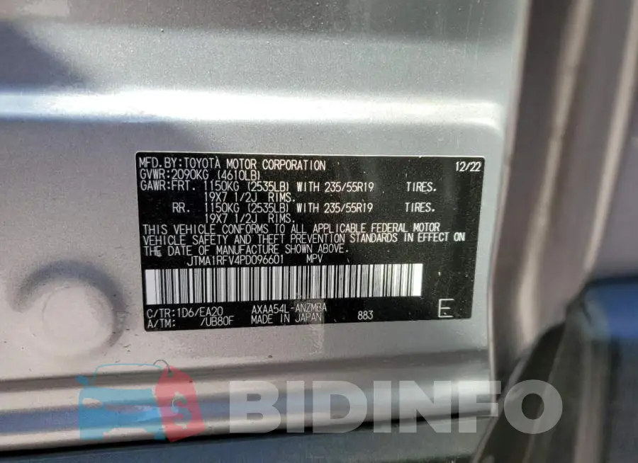 JTMA1RFV4PD096601 Photo# 13