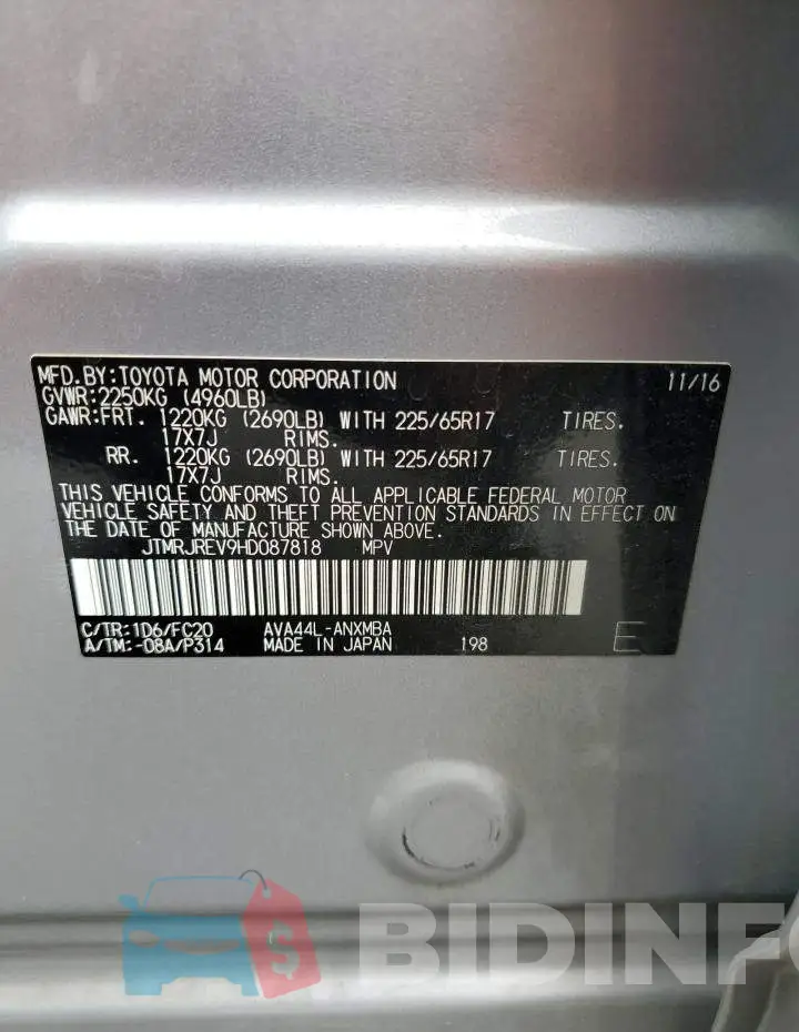 JTMRJREV9HD087818 Photo# 13