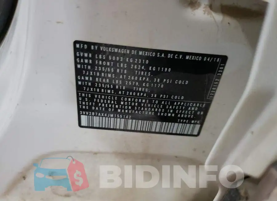 3VV2B7AX4JM155142 Photo# 13