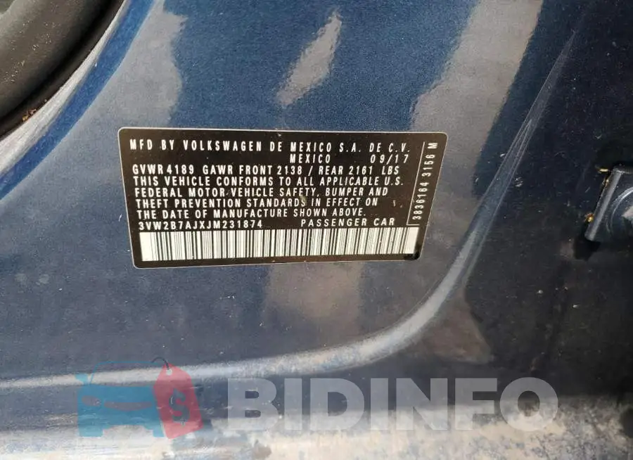 3VW2B7AJXJM231874 Photo# 13