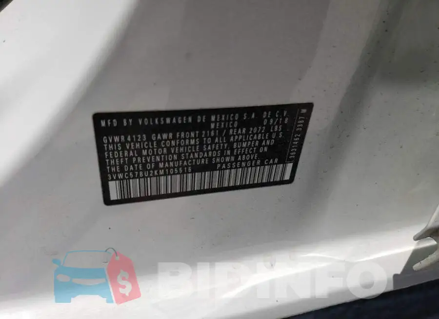 3VWC57BU2KM105515 Photo# 12