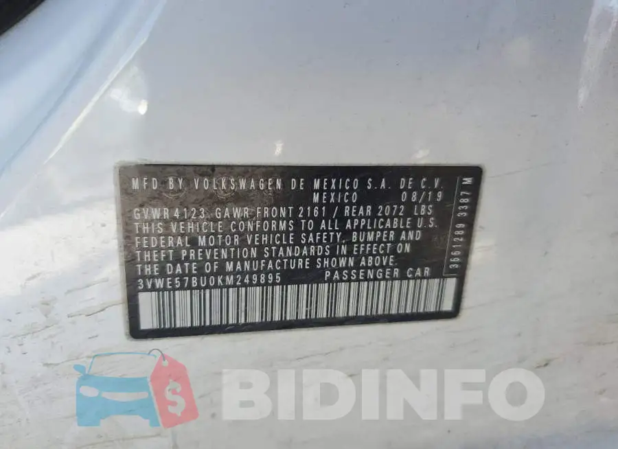 3VWE57BU0KM249895 Photo# 12