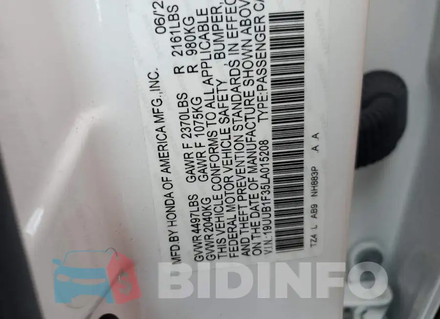 19UUB1F35LA015208 Photo# 12