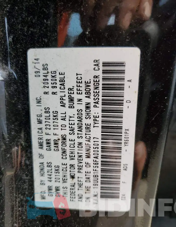 19UUB1F56FA005017 Photo# 12
