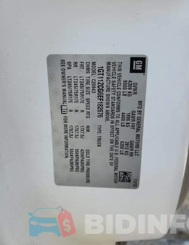 1GT11ZCG6EF182676 Photo# 12