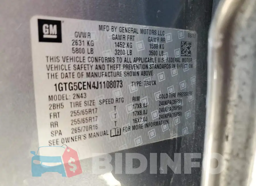 1GTG5CEN4J1108073 Photo# 13