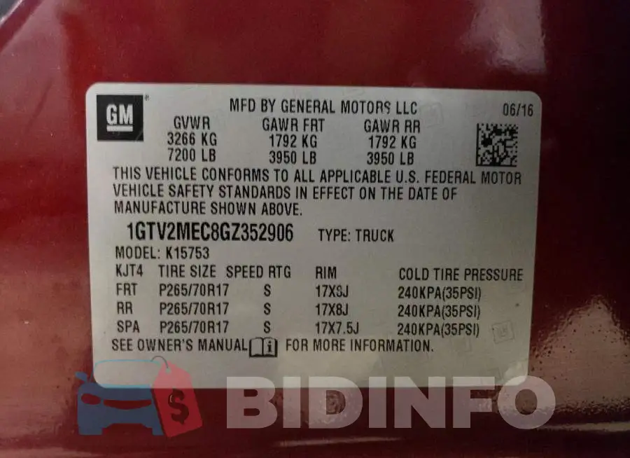 1GTV2MEC8GZ352906 Photo# 12
