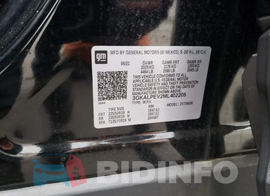 3GKALPEV2ML402205 Photo# 13