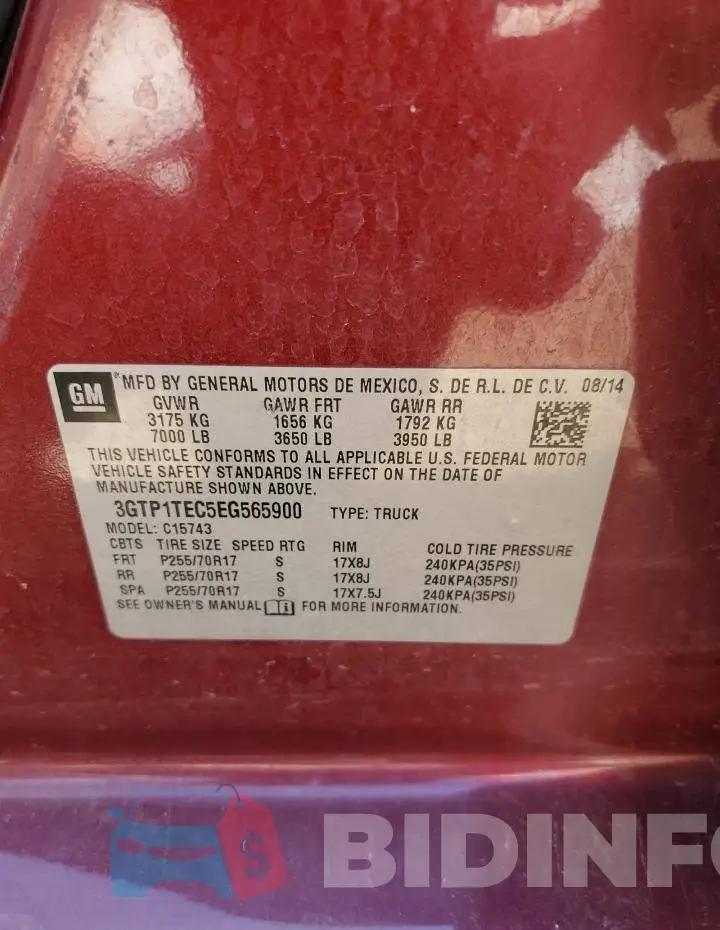 3GTP1TEC5EG565900 Photo# 12