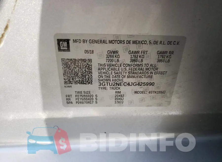 3GTU2NEC4JG425990 Photo# 12