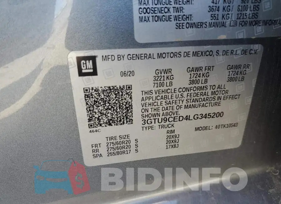 3GTU9CED4LG345200 Photo# 12