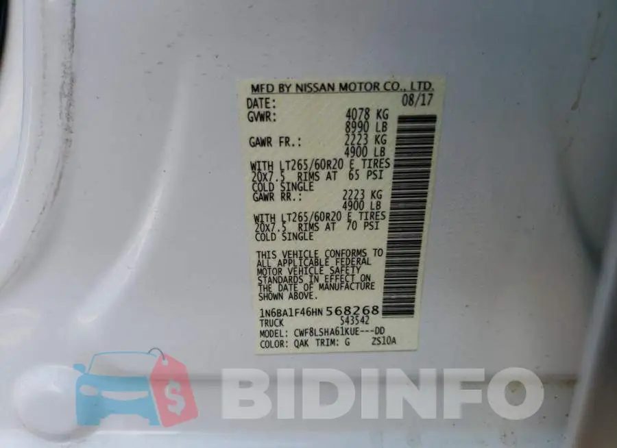 1N6BA1F46HN568268 Photo# 12