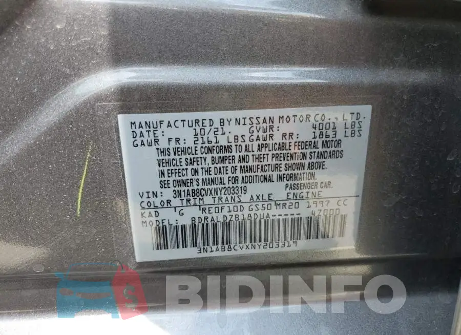 3N1AB8CVXNY203319 Photo# 12