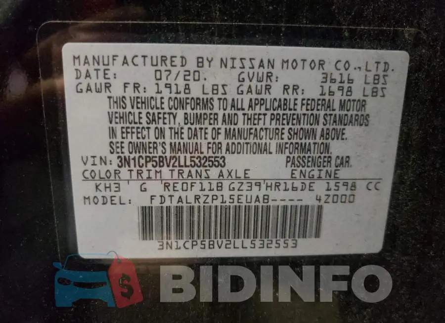 3N1CP5BV2LL532553 Photo# 12