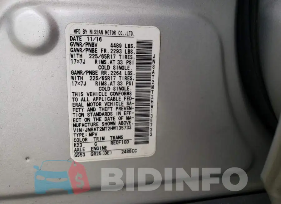 JN8AT2MT2HW135733 Photo# 13
