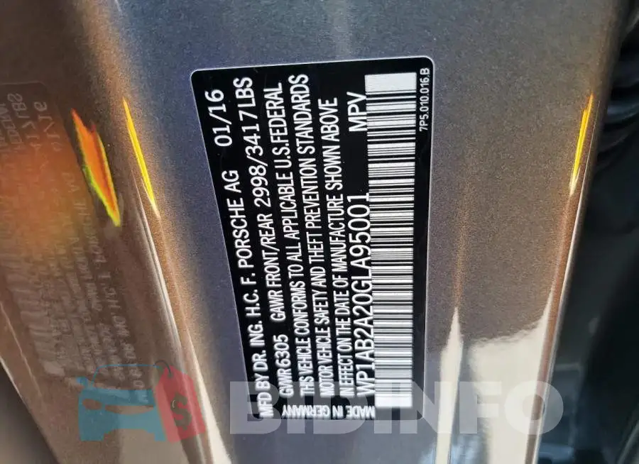 WP1AB2A20GLA95001 Photo# 13