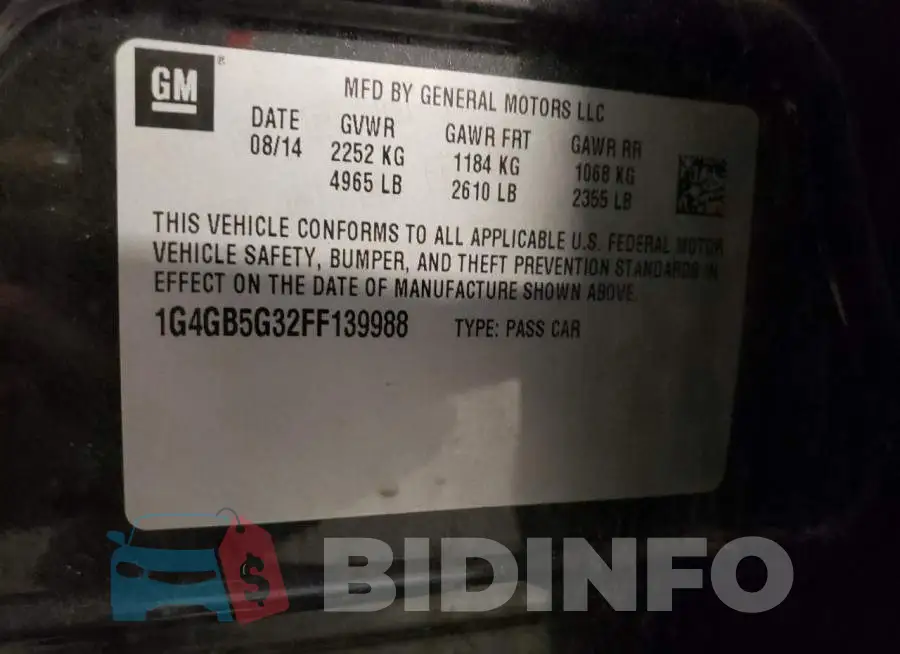 1G4GB5G32FF139988 Photo# 13
