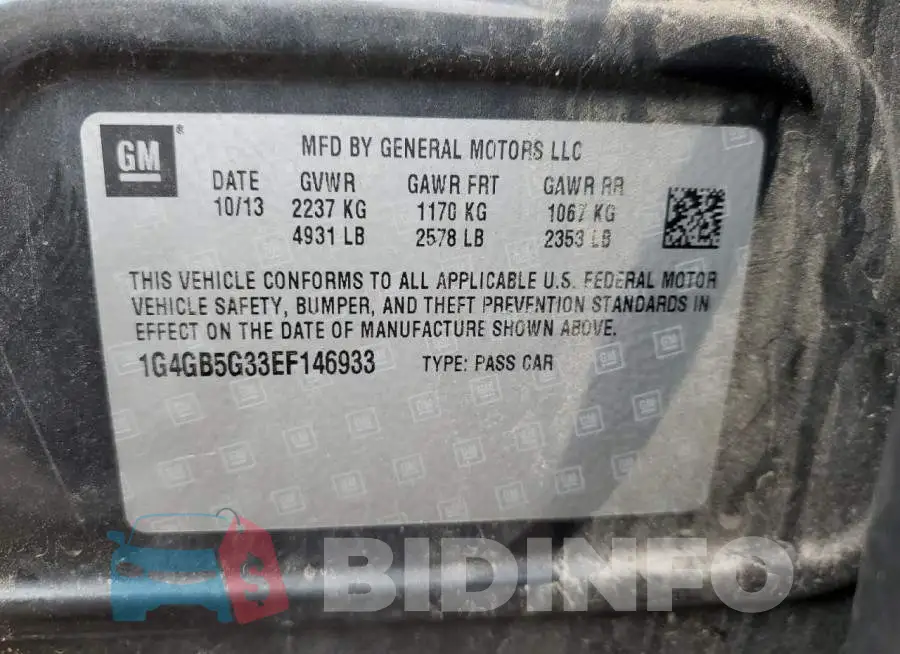 1G4GB5G33EF146933 Photo# 12