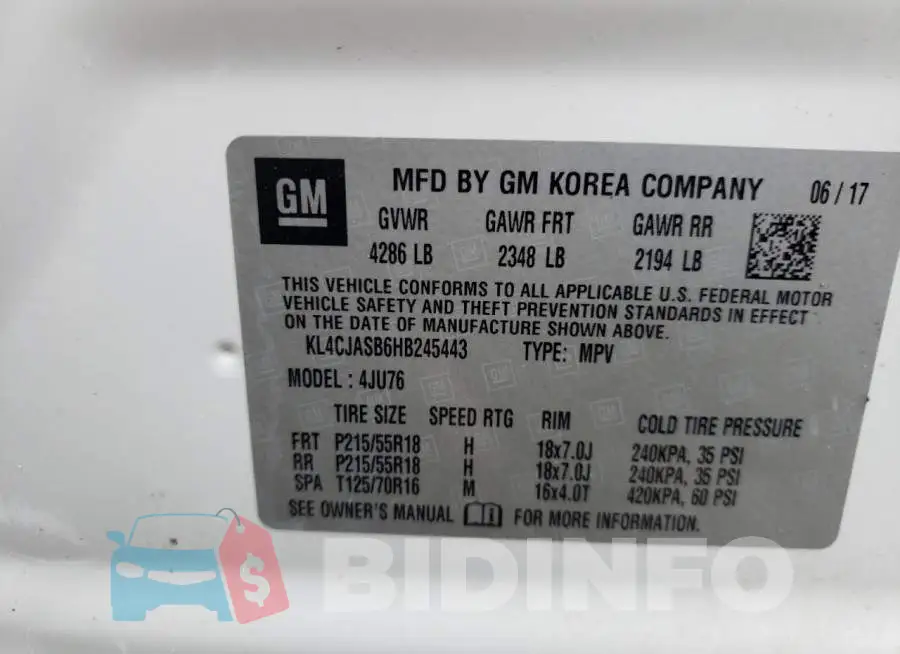KL4CJASB6HB245443 Photo# 12