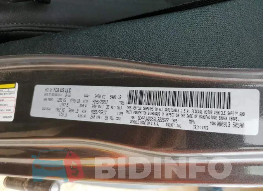 1C4HJWDG5GL322622 Photo# 12