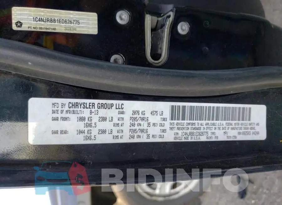 1C4NJRBB1ED626775 Photo# 12