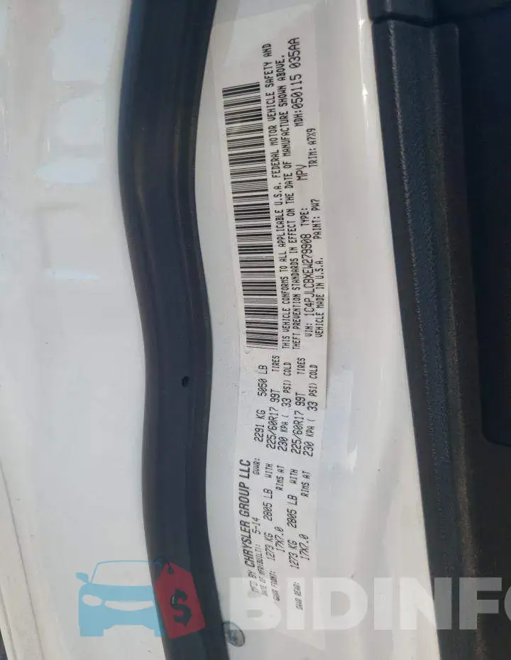 1C4PJLCBXEW279908 Photo# 13