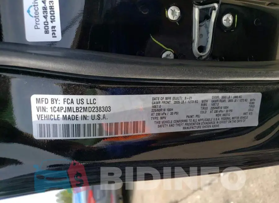 1C4PJMLB2MD238303 Photo# 12