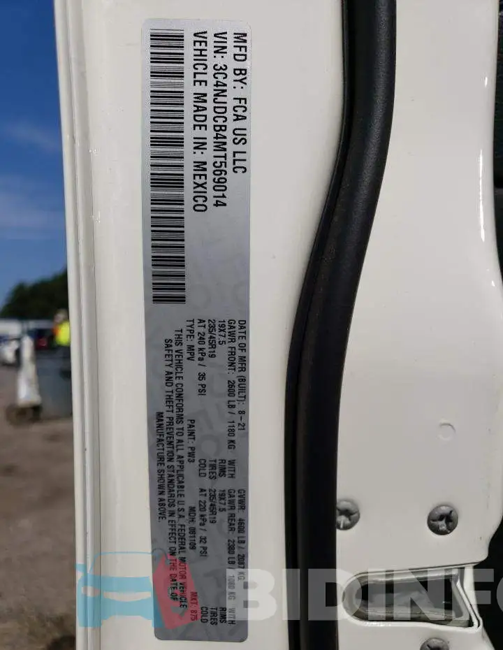 3C4NJDCB4MT569014 Photo# 14